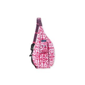 KAVU Pink White Purple Patterned Rope Bag